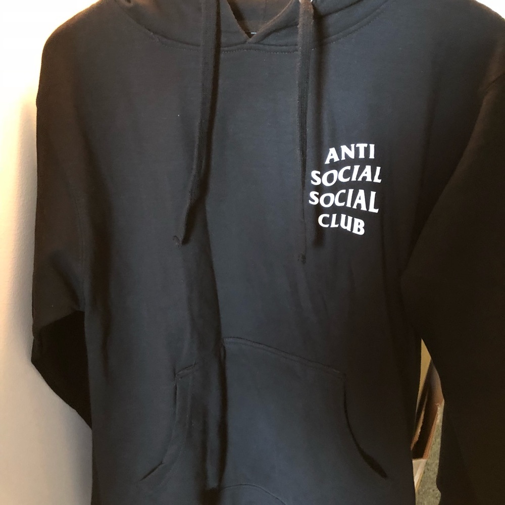 Anti social social club hoodie “black”